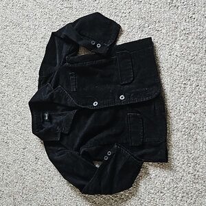 Holiday Editions Kids Corduroy Black Blazer Jacket Formal 5T Toddler 100% Cotton